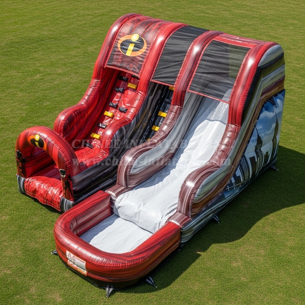 T8-7532 The Incredibles Theme Inflatable Water Slide