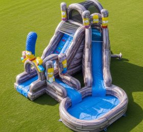 T8-7550 The Simpsons Theme Inflatable Water Slide