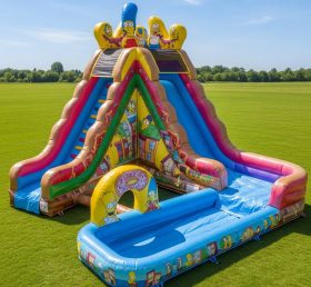 T8-7551 The Simpsons Theme Inflatable Water Slide