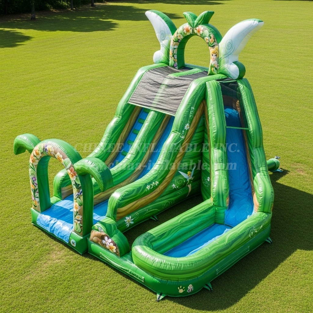 T8-7576 Tinker Bell Theme Inflatable Water Slide