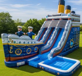 T8-7581 Titanic Theme Inflatable Water Slide