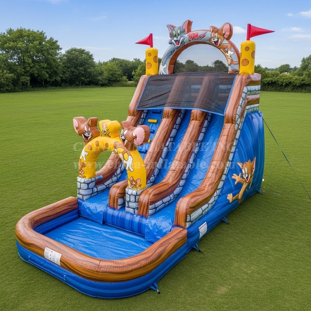 T8-7584 Tom and Jerry Theme Inflatable Water Slide
