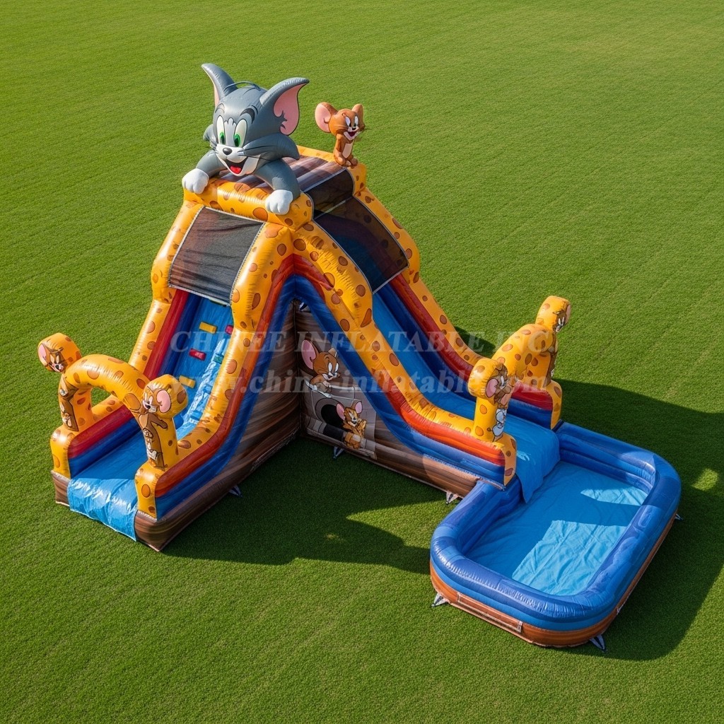 T8-7585 Tom and Jerry Theme Inflatable Water Slide