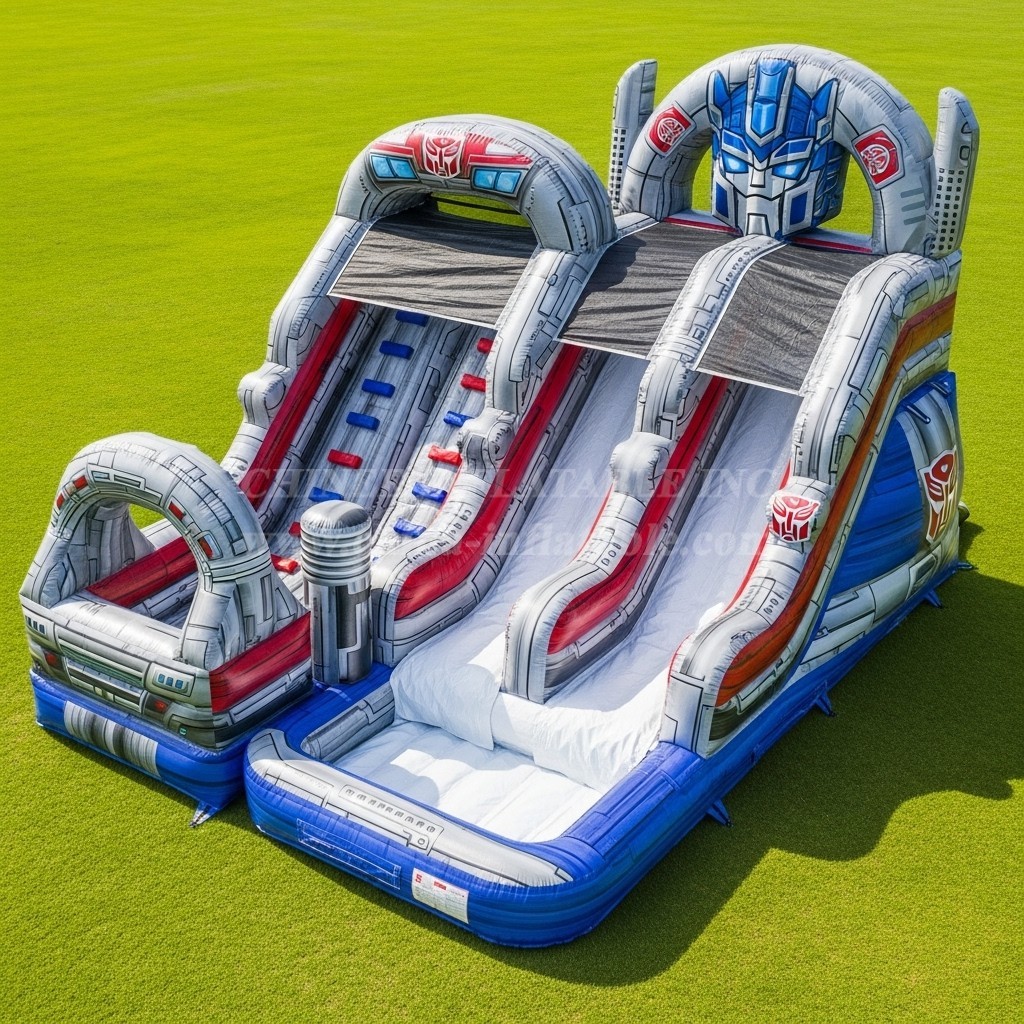 T8-7597 Transformers Theme Inflatable Water Slide