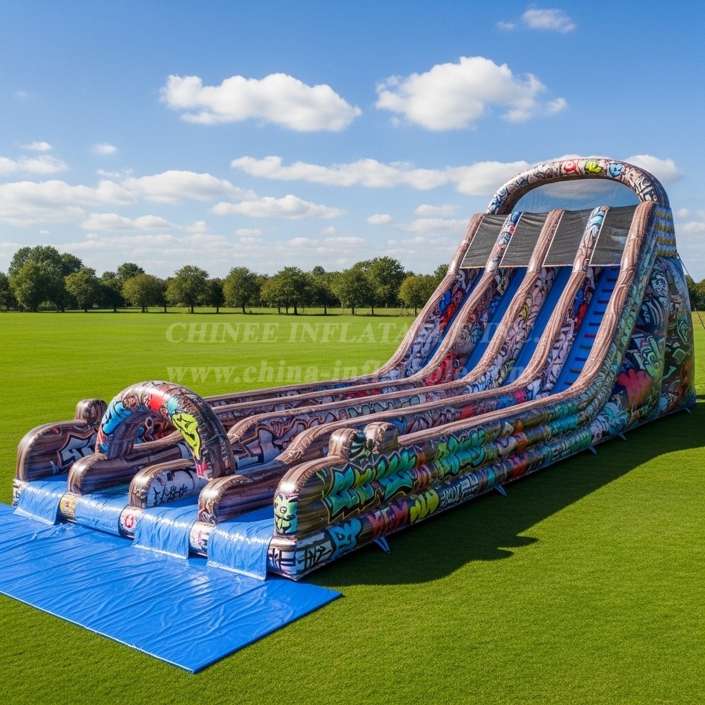 T8-7675 Graffiti Theme Giant Slide