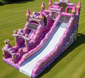 T8-8746 Princess Castle Theme Inflatable Dry Slide