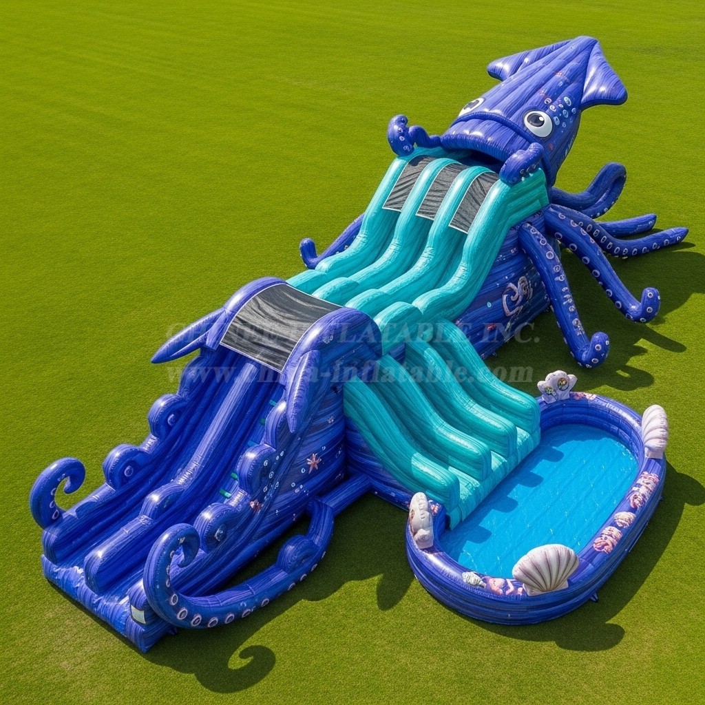 T8-9012 Octopus Inflatable Water Slide