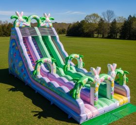 T8-9169 Easter  Rabbit Inflatable Slide