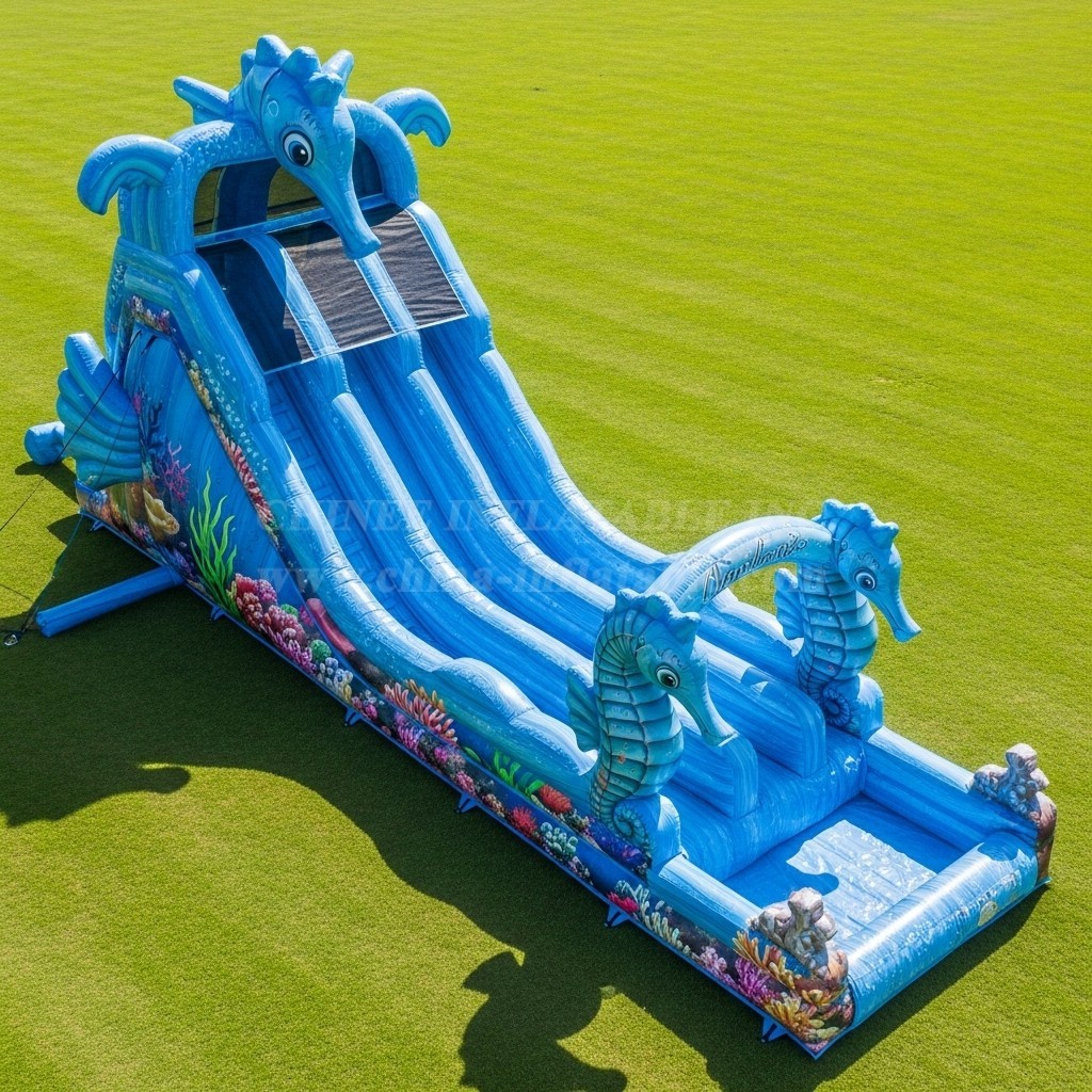 T8-9205 Seahorse Inflatable Water Slide