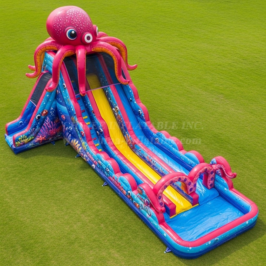 T8-9212 Octopus Ocean Inflatable Water Slide