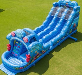 T8-9218 Ocean Theme Inflatable Water Slide