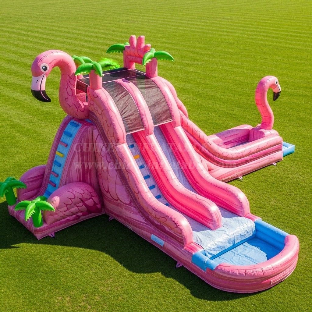 T8-9223 Flamingo Inflatable Water Slide