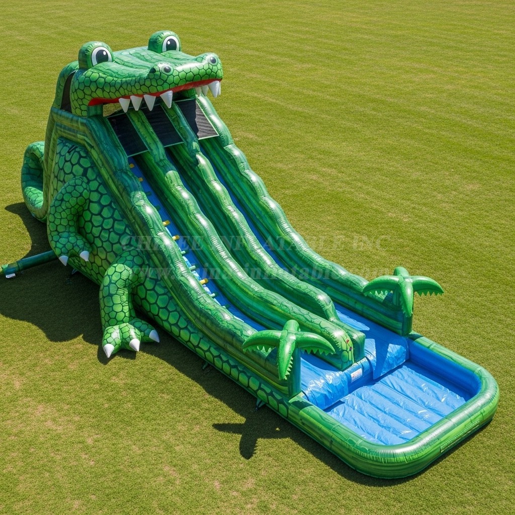 T8-9235 Crocodile Inflatable Water Slide