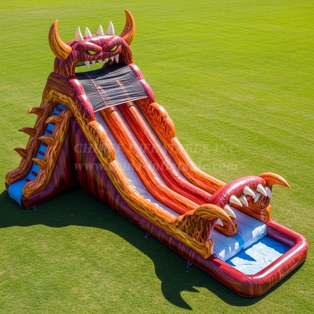 T8-9236 Blaze Monster Inflatable Water Slide