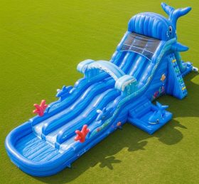T8-9239 Whale Inflatable Water Slide