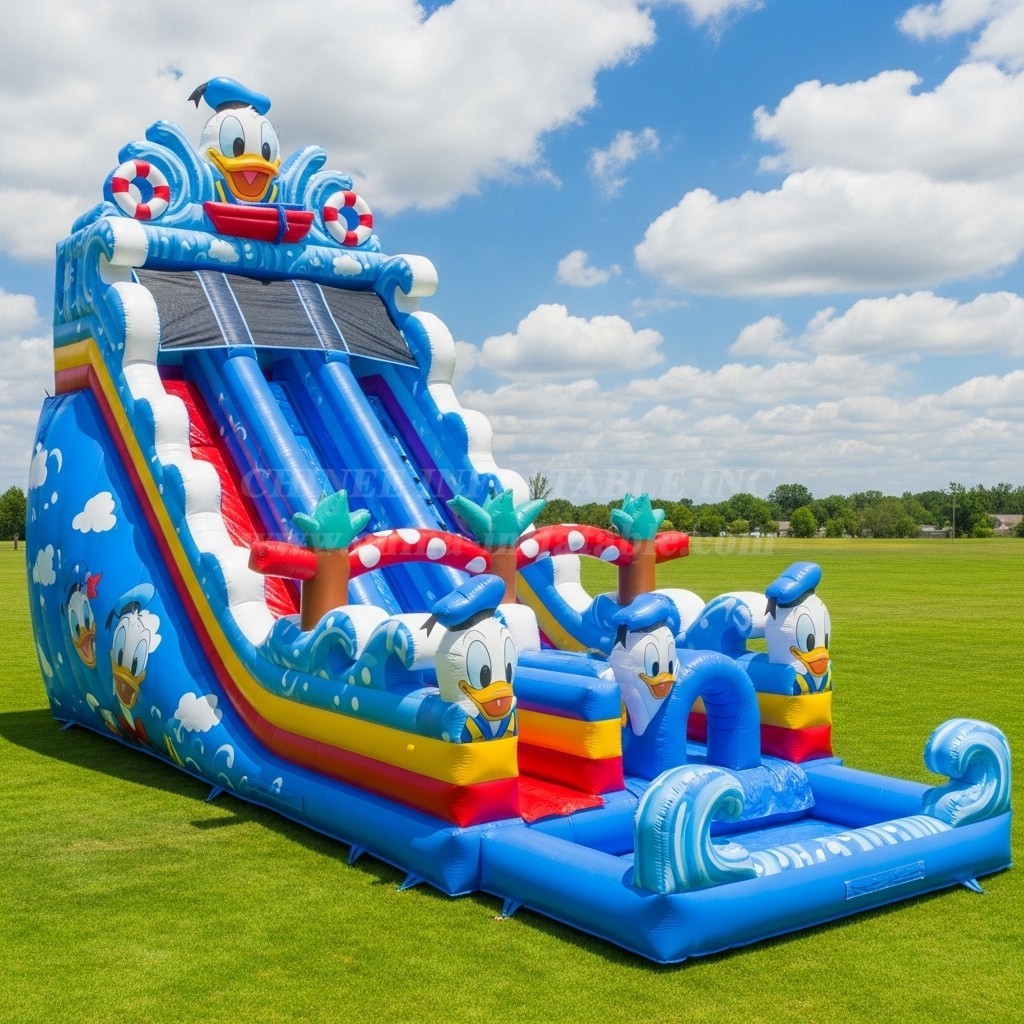 T8-9243 Donald Duck Inflatable Water Slide