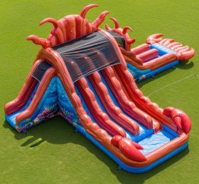 T8-9262 Octopus Theme Inflatable Water Slide