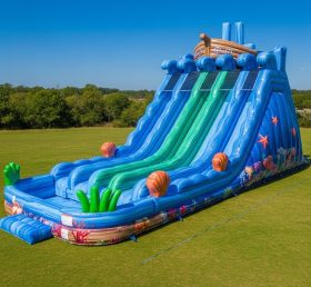 T8-9266 Ocean Theme Inflatable Water Slide