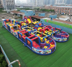 CR2-133 Superman Theme Challenging Run Giant Inflatable Obstacle Courses