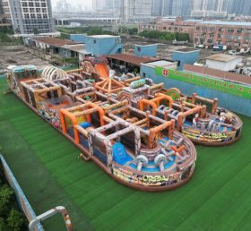 CR2-145 The Flintstones Theme Challenging Run Giant Inflatable Obstacle Courses