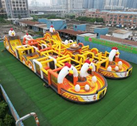 CR2-181 Chicken Theme Challenging Run Giant Inflatable Obstacle Courses