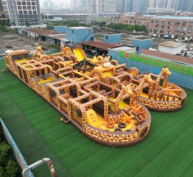 CR2-196 Giraffe Theme Challenging Run Giant Inflatable Obstacle Courses
