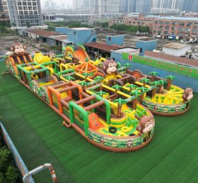 CR2-214 Monkey Theme Challenging Run Giant Inflatable Obstacle Courses