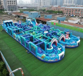CR2-216 Ocean Theme Challenging Run Giant Inflatable Obstacle Courses