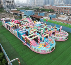 CR2-24 Candy Theme Challenging Run Giant Inflatable Obstacle Courses