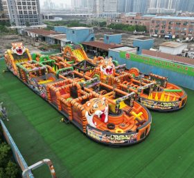 CR2-242 Tiger Theme Challenging Run Giant Inflatable Obstacle Courses