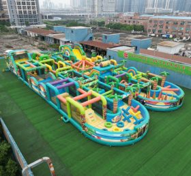 CR2-243 Tropical Theme Challenging Run Giant Inflatable Obstacle Courses
