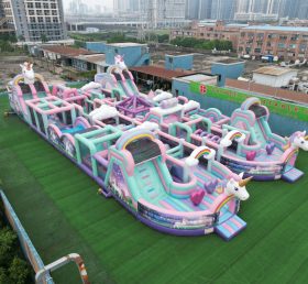 CR2-246 Unicorn Theme Challenging Run Giant Inflatable Obstacle Courses