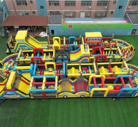 CR2-277 Bus Theme Challenging Run Giant Inflatable Obstacle Courses