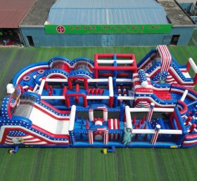 CR2-357 American Style Theme Challenging Run Giant Inflatable Obstacle Courses