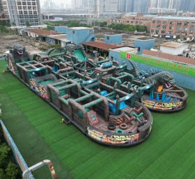 CR2-51 Godzilla Theme Challenging Run Giant Inflatable Obstacle Courses