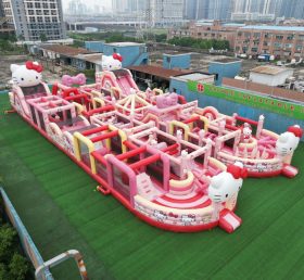 CR2-52 Hello Kitty Theme Challenging Run Giant Inflatable Obstacle Courses