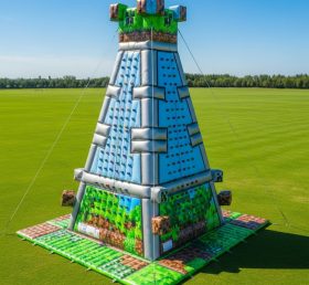 T11-4273 Minecraft Theme Inflatable Climbing Wall