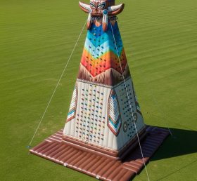 T11-4497 American Indian Theme Inflatable Climbing Wall