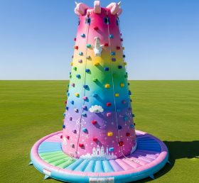 T11-4714 Unicorn Theme Inflatable Climbing Wall