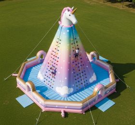 T11-4718 Unicorn Theme Inflatable Climbing Wall