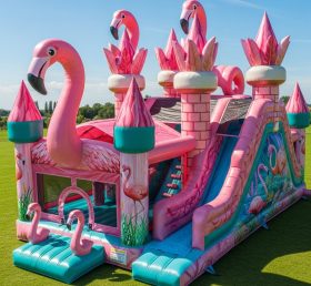 T5-2941 Flamingo Theme Inflatable Castles