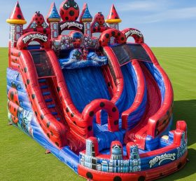 T8-9310 Miraculous Ladybug Theme Inflatable Water Slide